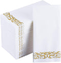 JOLLY CHEF 100 Disposable Hand Towels, Soft and Absorbent Linen Feel Dinner by JOLLYCHEF