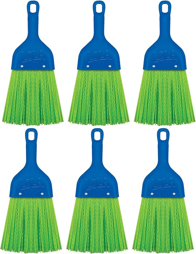 LOLA Whisk Broom, Hand Brush, 6 Pack Durable Bristles, Whisks Away Dirt & Debris by LolaProducts