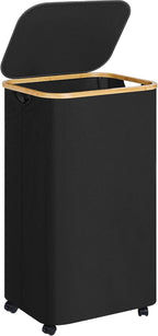 Laundry Basket with Wheels, 100L Hampers by Merkisa