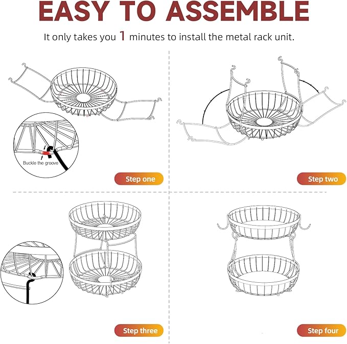 2 Tier Fruit Basket for Kitchen Counter - Image 6