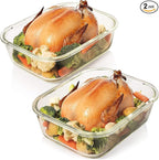 Razab 10 Cups/ 80 Oz 4 Pc Glass Food Storage Containers by RazabHomeGoods