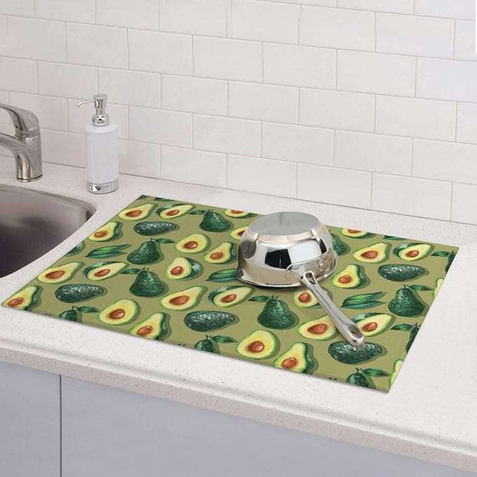 Green Avocado Dish Drying Mat 18x24 - Image 7