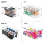 mDesign Plastic Stackable Home Office Storage Organizer Box - Image 5