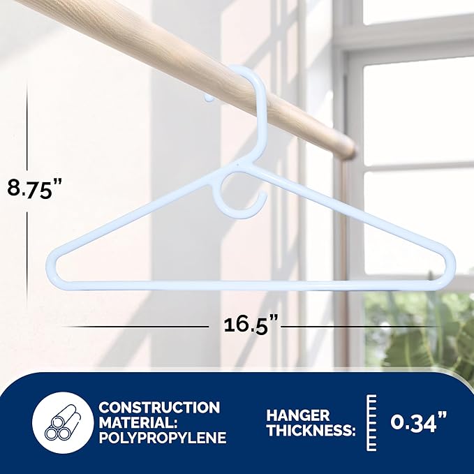 Ultra Heavy Duty Plastic Hangers, Made in USA, 28 Pack - Image 3