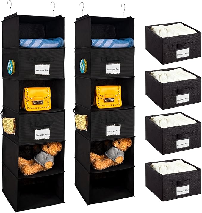 2 Pack 6 Shelves Hanging Closet Organizer by BrilliantJo