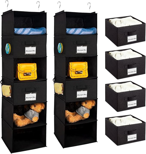 2 Pack 6 Shelves Hanging Closet Organizer by BrilliantJo