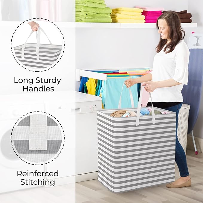 StorageRight Laundry Basket Hamper Large Collapsible Laundry Hamper - Image 4
