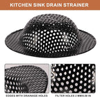 2 Pcs Black Stainless Steel Mesh Sink Drain Strainer, 4.45" Top/2.95" Kitchen - Image 3