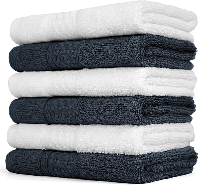 Cleanbear Extra Soft Wash Cloths Washcloths Set 6-Pack 13 x 13 Inches, Highly by Cleanbear