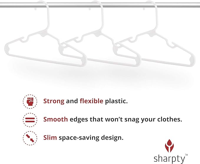 Sharpty Kids Plastic Hangers, Children's Hangers - Image 4