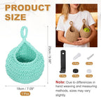 uxcell Hanging Fruit Baskets for Kitchen, Hand-Woven Wall Hanging Storage Jute - Image 2