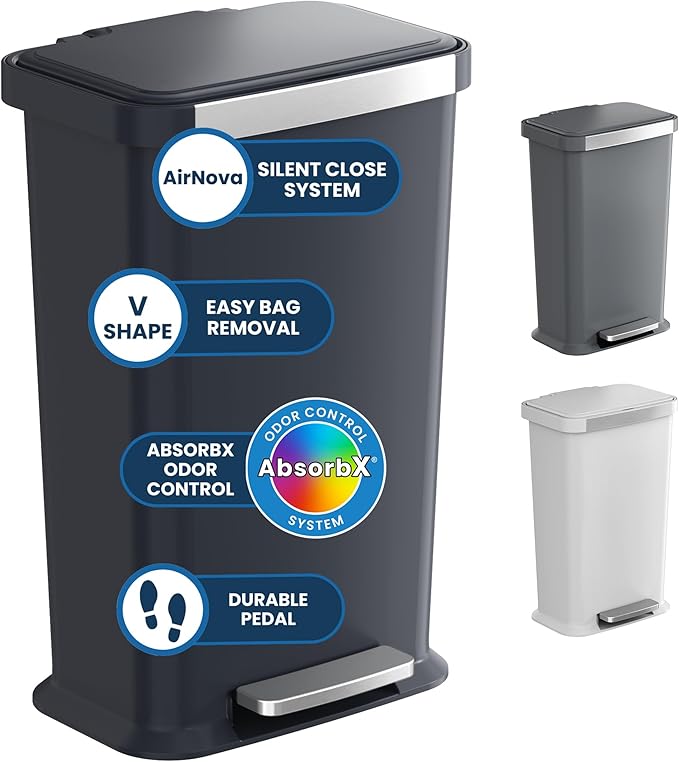 iTouchless SoftStep 13.2 Gal / 50L Step Pedal Kitchen Trash Can by iTouchless