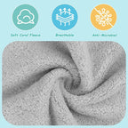 HOMEXCEL Baby Washcloths 12 Pack-Microfiber Coral Fleece Baby Bath Face Towel 7 - Image 3