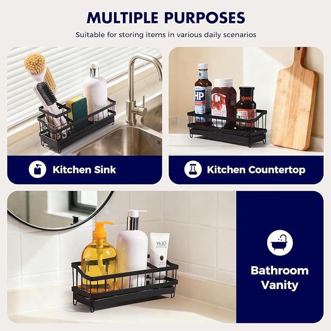 Sponge Holder for Kitchen Sink, Sink Caddy Organizer - Image 7