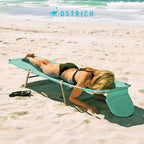 Ostrich 4-Position Outdoor Chaise Lounge w/Face Cushion & Arm Holes, Teal - Lightweight Folding Lounger w/Adjustable Reclining Backrest, Portable w/Carry Strap, 250 lb Weight Capacity - Image 8