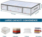 4 Packs Under Bed Storage Containers Bins, Humid-Proof Plastic Underbed Storage - Image 2