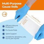 Gauze Rolls Bandages, Conforming Stretch Gauze Bandage 4 Inch, 24 Rolls - Image 4