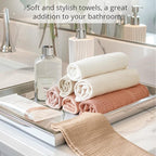 Konssy 7-Pack Soft Cotton Face Wash Cloths, Reusable Absorbent Washcloths - Image 6