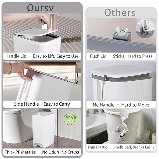 rejomiik Small Bathroom Trash Can - Image 4