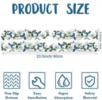 Watercolor Garland Flower Kitchen Sink Splash Guard Faucet Mat Clover Leaves - Image 2