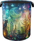 Gothic Black Cat Halloween Laundry Basket by Gearsly