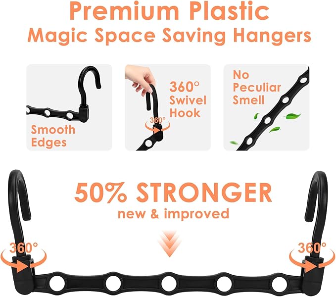 Closet Organizers and Storage, Magic Space Saving Hangers - Image 4