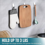 TAILI Hooks for Hanging, 6 Wire Sticky Hooks and 8 Adhesive Strips, No Damage - Image 5
