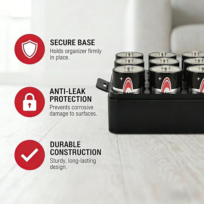 ALCYON Battery Organizer Storage Case, Battery Vault Box Container - Image 8