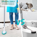 Shower Scrubber with Long Handle, Bathroom Tub and Tile Cleaning Tool with 6 - Image 4