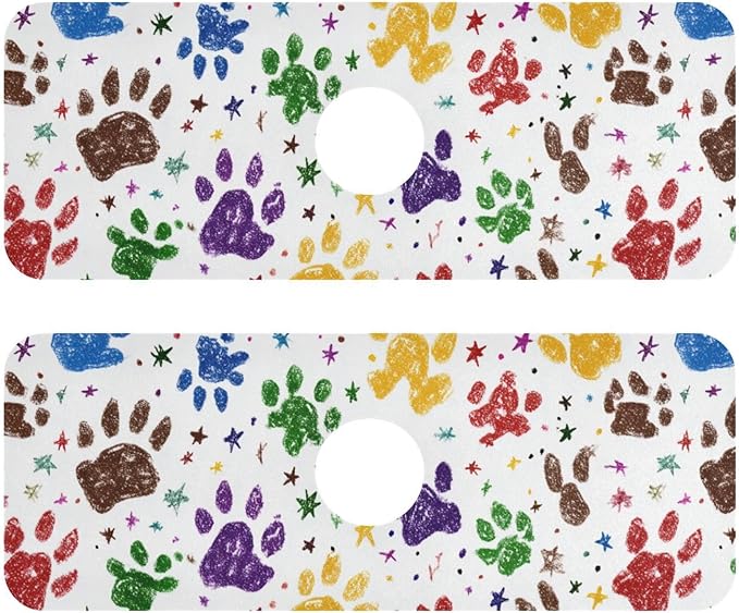 Kitchen Sink Splash Guard 2 PCS 14.7 Inch Sink Faucet Mat Splash Guard by Eyanle