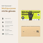 SUPER+ HEAVY DUTY Nitrile Gloves 8 Mil Diamond Texture Disposable Chemical - Image 6