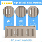 3 Doors Shoe Bench, Waterproof & UV-Resistant, Resin Shoe Cabinet Indoor & Outdoor Use, Entryway Bench with Adjustable Shelves & Hidden Storage Space for Bedroom, Hallway, Grey - Image 8