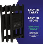 SIMPLEX 24 Black Resin Stackable Folding Chair - Comfortable Black Foldable Chair - Folding Chairs with Padded Seats - Indoor/Outdoor Folding Chairs for Events - Lightweight Foldable Chairs (24 Pack) - Image 6