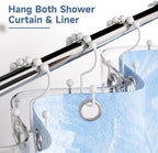 Titanker Shower Curtain Hooks Rings, Rust Resistant Metal Double Glide Shower - Image 2