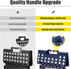 Delxo Folding Step Stool 17.5 Inch,Heavy Duty Step Stools for Adults,Non Slip Folding Stool with Handle,Premium Portable Foldable Step Stool for Kitchen Bathroom Bedroom Up to 400LBS,(Royal Blue,1PC) - Image 3