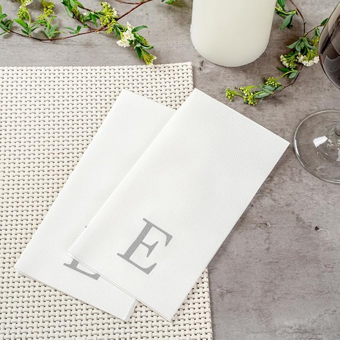 Luxenap 15.8 X 7.9 Inch Linen-Feel Guest Towels, 50 Lettered Hand Towels - Image 6