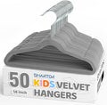 Smartor Premium 14 Inch Kids Hangers 50 Pack, Non Slip, Space Saving Felt by Smartor