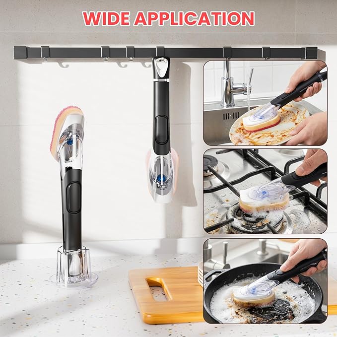 Soap Dispensing Replacement Dish Brush Storage Set - Image 7