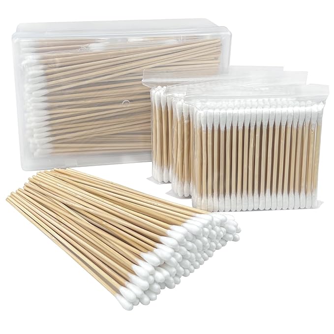 Bamboo Cotton Swabs Set by Garrelett