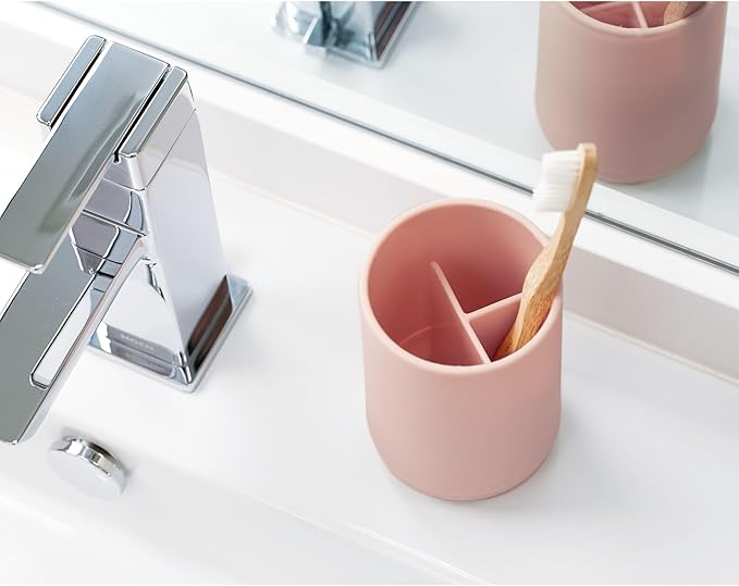 iDesign Toothbrush Holder with 3 Divided Sections - Image 7