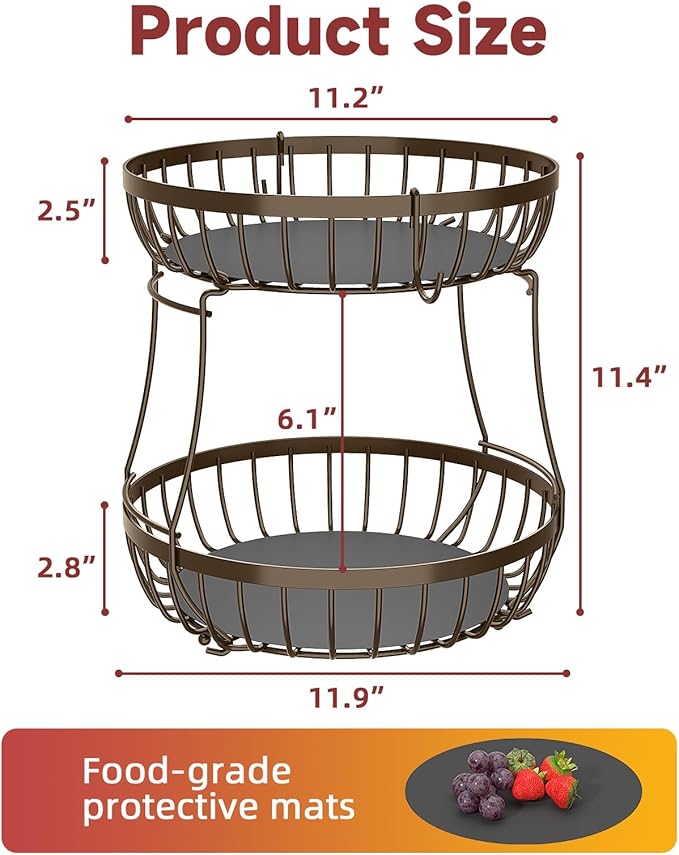 2 Tier Fruit Basket for Kitchen Counter - Image 7