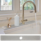 Stone Faucet Mat for Kitchen Sink- 23.6''x 3.9''Diatomite Fast-Drying Faucet Mat by CSTHTSC
