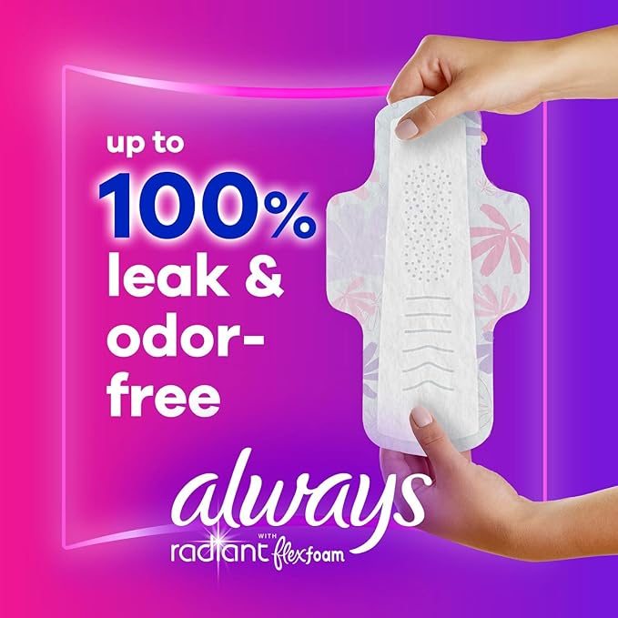 Always Radiant Feminine Pads for Women, Flexfoam Pads - Image 2