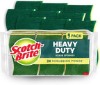 Scotch-Brite Heavy Duty Scrub Sponge, 9 Kitchen Sponges Designed by Scotch-Brite