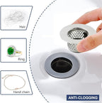 Bathtub Drain Strainer, Bathtub Cover Drain Hair Catcher Fits Standard - Image 3