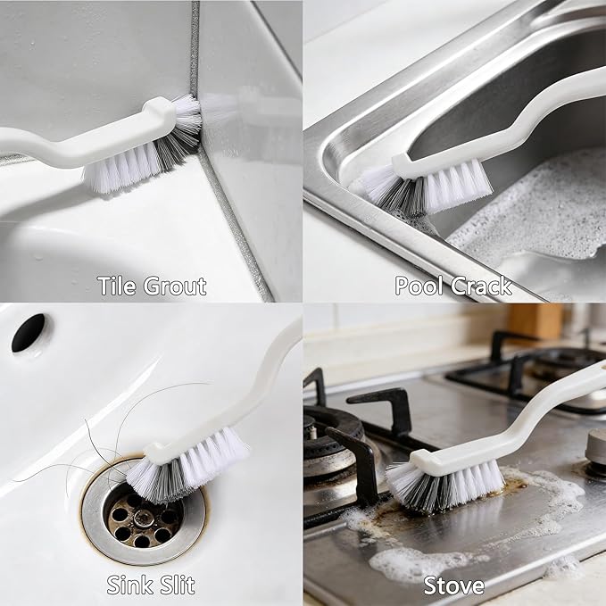 Crevice Cleaning Brush, Bathroom Gap Brush, Small Cleaning Brush, Grout Brush - Image 6