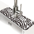 Kitchen Sink Splash Guard，Black-white checkered- Faucet Mat Sink Gadgets-Super by ZHUZHISHAN