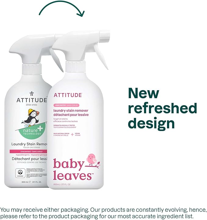 ATTITUDE Baby Laundry Stain Remover, Plant and Mineral-Based Ingredients - Image 2