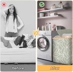 BALEINE Laundry Hamper with Lid, Tall Laundry Baskets with Bamboo Pull Handles - Image 7