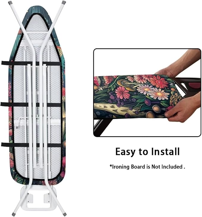 Moon Mushroom Ironing Board Cover Heat Reflective Anti-dust, Soft Fabric Cover - Image 4